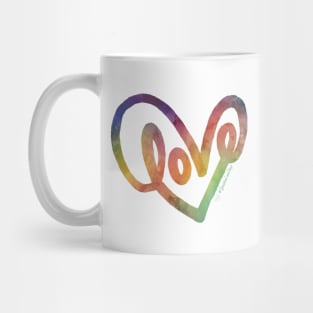 Rainbow Heart Love Handlettering © 2022 GraphicLoveShop Mug